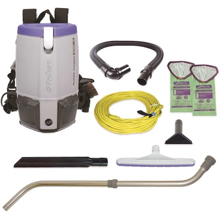 Super Coach Pro 6, 6 Qt. Backpack Vacuum With Xover Multi-Surface And Telescoping Wand Kit